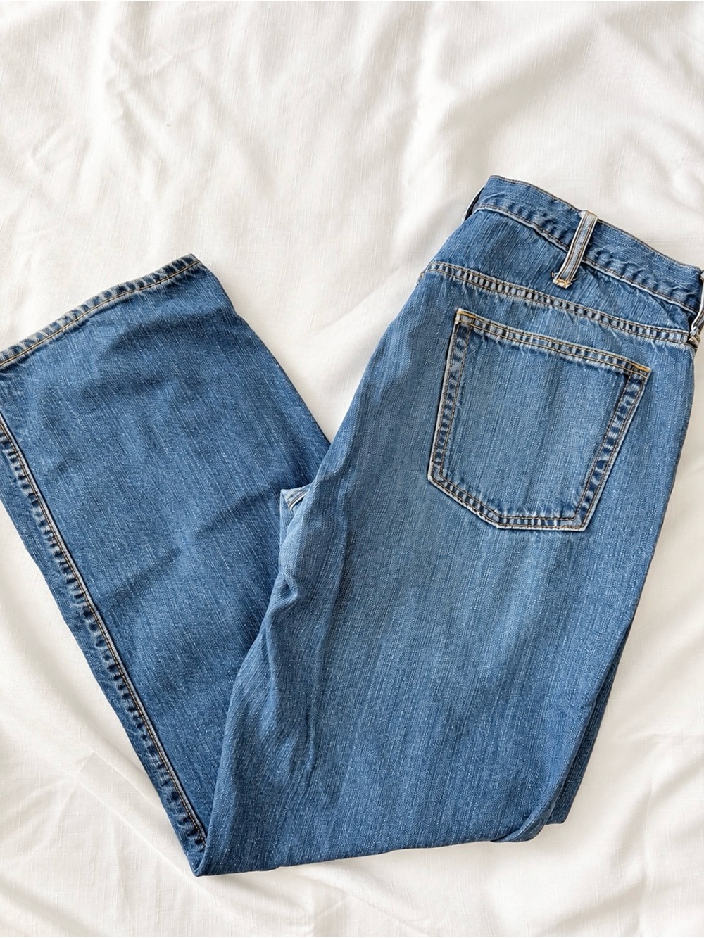 Old Navy Men’s 36x34 Medium Wash Straight Leg 100% Cotton Jeans